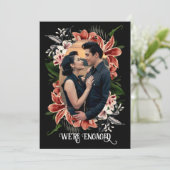 Dark Moody Verlobung Ankündigung Custom Foto (Stehend Vorderseite)