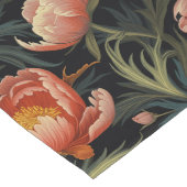 Dark & Moody Vibranly Orange Peony Blume Großer Tischläufer (Ecke)