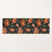 Dark & Moody Vibranly Orange Peony Blume Yogamatte (Vorderseite (Horizontal))
