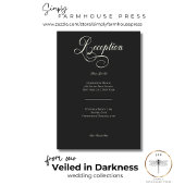 Dark Moody Viktorianisch Moon & Sun Hochzeitempfan Begleitkarte