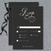 Dark Moody Viktorianisch Moon & Sun Hochzeitsessen RSVP Karte