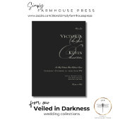 Dark Moody Viktorianisch Moon & Sun Wedding Einladung