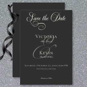 Dark Moody Viktorianisch Moon & Sun Wedding Save The Date