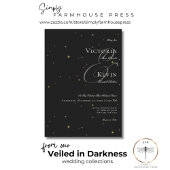 Dark Moody Viktorianisch Stars Hochzeit Einladung