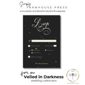 Dark Moody Viktorianisch Stars Hochzeitsessen RSVP Karte