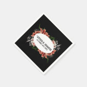 Dark & Moody Wedding Napkins Personalisierte Namen Serviette (Ecke)