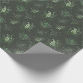 Dark Moody Woodland Grüne Pflanze Geschenk Geschenkpapier (Ecke)