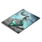 Dark Moon Mermaid Fantasy Art Notebook Notizblock (Linke Seite)