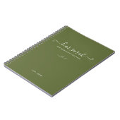 Dark Moss Green Couple Memory Keepake Notebook Notizblock (Linke Seite)