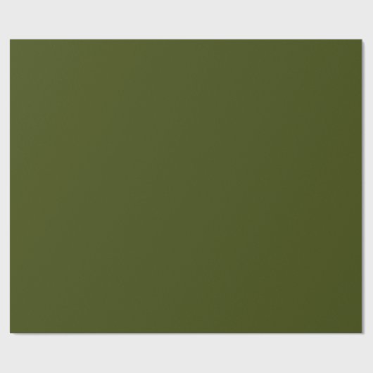 Dark Moss Green Geschenkpapier (Flach)