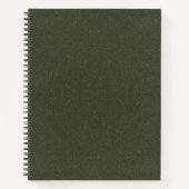 Dark Moss Green Spiral Sketchbook - Anpassbar Notizblock (Vorderseite)
