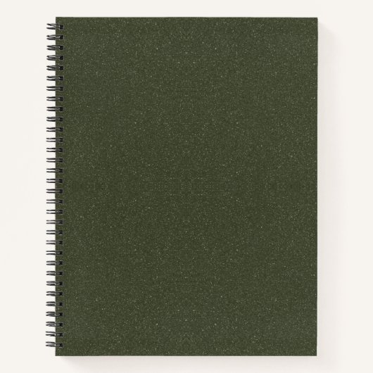 Dark Moss Green Spiral Sketchbook - Anpassbar Notizblock (Vorderseite)