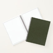 Dark Moss Green Spiral Sketchbook - Anpassbar Notizblock (Innenseite)