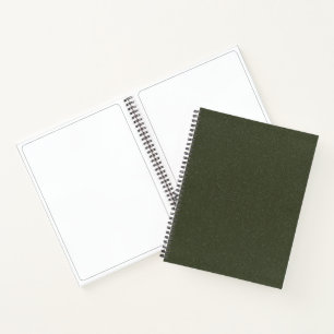 Dark Moss Green Spiral Sketchbook - Anpassbar Notizblock