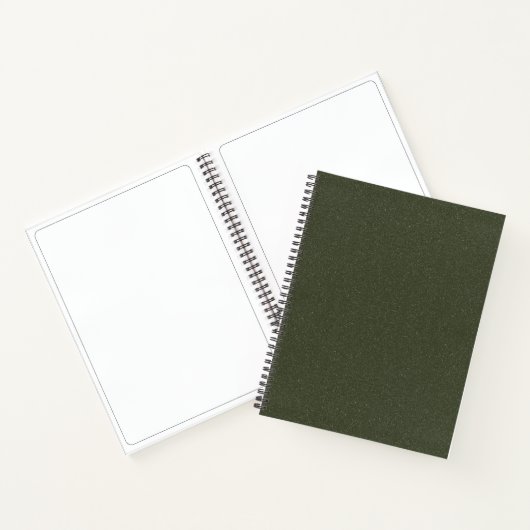 Dark Moss Green Spiral Sketchbook - Anpassbar Notizblock (Innenseite)
