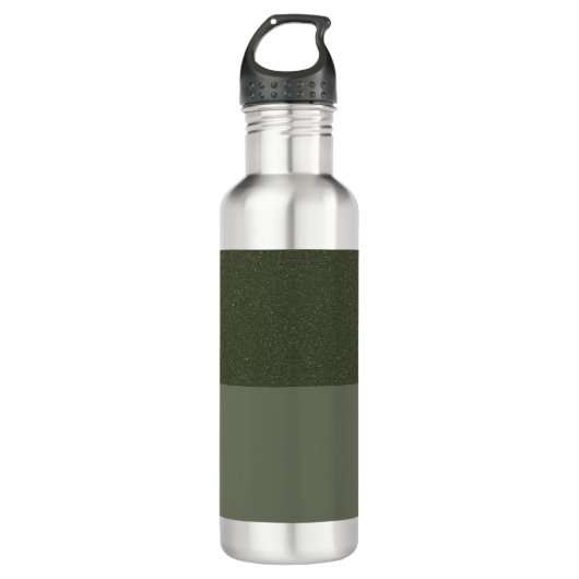 Dark Moss Split Panel Custom Water Flasche Edelstahlflasche (Vorderseite)