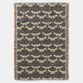 Dark Moth Witchy Boho Botanisches Muster Decke (Vorderseite Vertikal)