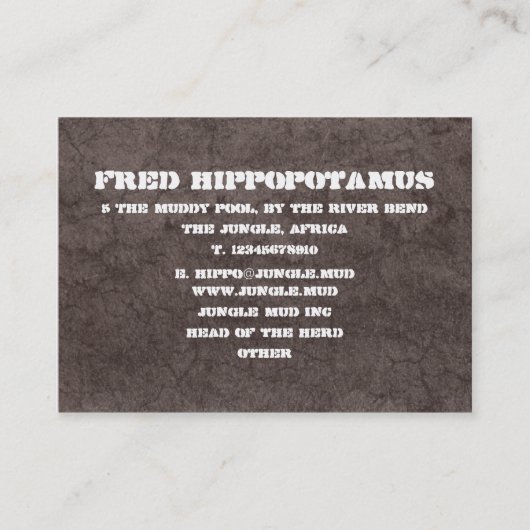 Dark Mud Visitenkarte (Vorderseite)