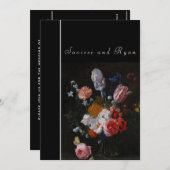 Dark Multicolor Floral Wedding Einladungen (Vorne/Hinten)