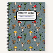 Dark Mushroom-Muster Notizblock (Vorderseite)