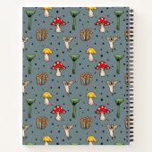 Dark Mushroom-Muster Notizblock (Rückseite)