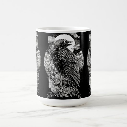 Dark Mystical Raven Kaffeetasse (Mittel)