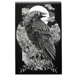 Dark Mystical Raven Kalender