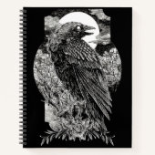 Dark Mystical Raven Notizblock (Vorderseite)
