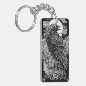 Dark Mystical Raven Schlüsselanhänger (Vorderseite links)