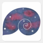 Dark Nautilus Muschel Starscape Sticker (Vorderseite)