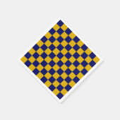 Dark Navy and Mustard Yellow Checkerboard Serviette (Ecke)