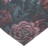 Dark Navy Blue Floral Elegant Wedding Maroon Mauve Tischdecke (Schrägansicht)