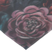 Dark Navy Blue Floral Elegant Wedding Maroon Mauve Tischdecke (Schrägansicht)