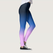 Dark Navy Blue Lilac Lavender Light Lila Ombre Leggings (Rechts)