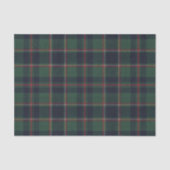Dark Navy Blue Red Green Plaid Pattern Holiday Seidenpapier (Vorderseite)