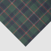 Dark Navy Blue Red Green Plaid Pattern Holiday Seidenpapier (Ausschnitt)