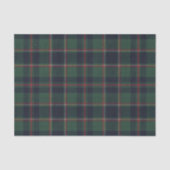 Dark Navy Blue Red Green Plaid Tissue Paper Seidenpapier (Vorderseite)