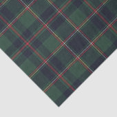 Dark Navy Blue Red Green Plaid Tissue Paper Seidenpapier (Ausschnitt)