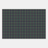 Dark Navy Blue Red Green Plaid Wrapping Paper Geschenkpapier Set (Vorderseite 3)