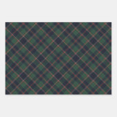 Dark Navy Blue Red Green Plaid Wrapping Paper Geschenkpapier Set (Vorderseite 2)