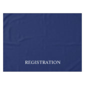 Dark Navy Blue Registration Desk Tischdecke (Vorderseite (Horizontal))