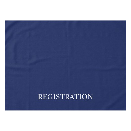 Dark Navy Blue Registration Desk Tischdecke (Vorderseite (Horizontal))