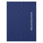 Dark Navy Blue Registration Desk Tischdecke (Vorderseite)