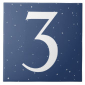Dark Navy Blue Staright House Nummer 3 Fliese (Vorderseite)