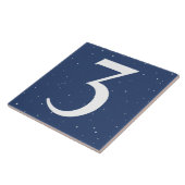 Dark Navy Blue Staright House Nummer 3 Fliese (Seite)