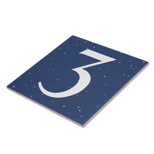 Dark Navy Blue Staright House Nummer 3 Fliese (Seite)