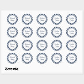 Dark Navy Gingham Kitchen Stickers (Blatt)