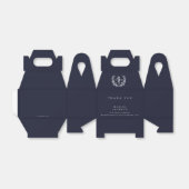 Dark Navy MD Doctor + Asclepius Abschluss Geschenkschachtel (Ungefaltet)