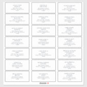 Dark Navy Wedding Guest Address Labels (Blatt)