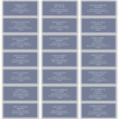 Dark Navy Wedding Guest Address Sticker (Vorderseite)